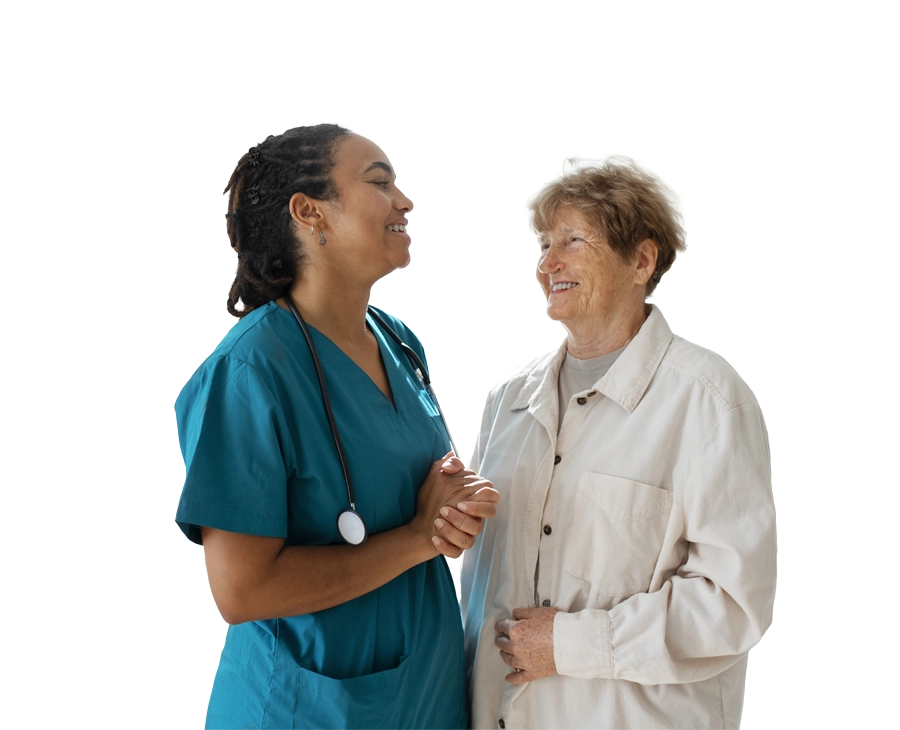 JP-Header Header Pflegekraft Patientin